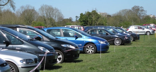 Cars parked on Clifton Downs